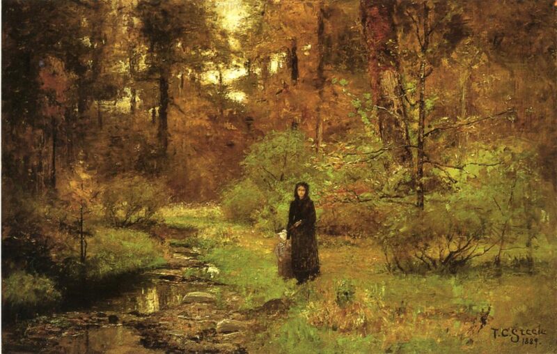 The Brook in the Woods (1889) - T. C. Steele Tablo