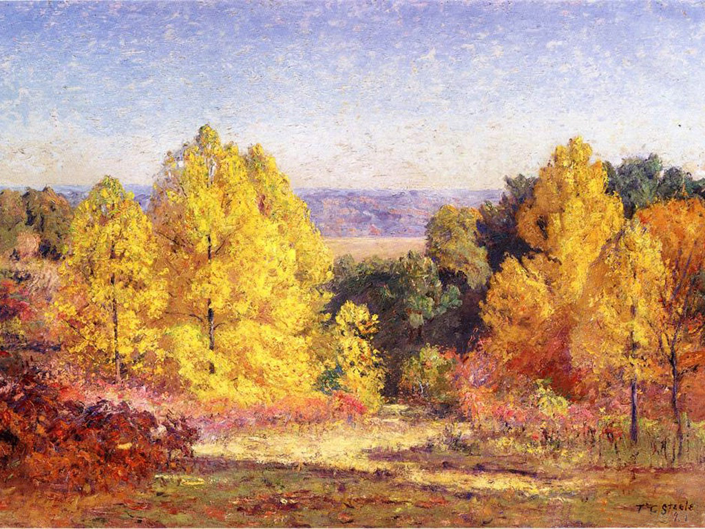 The Poplars (1914) - T. C. Steele Tablo