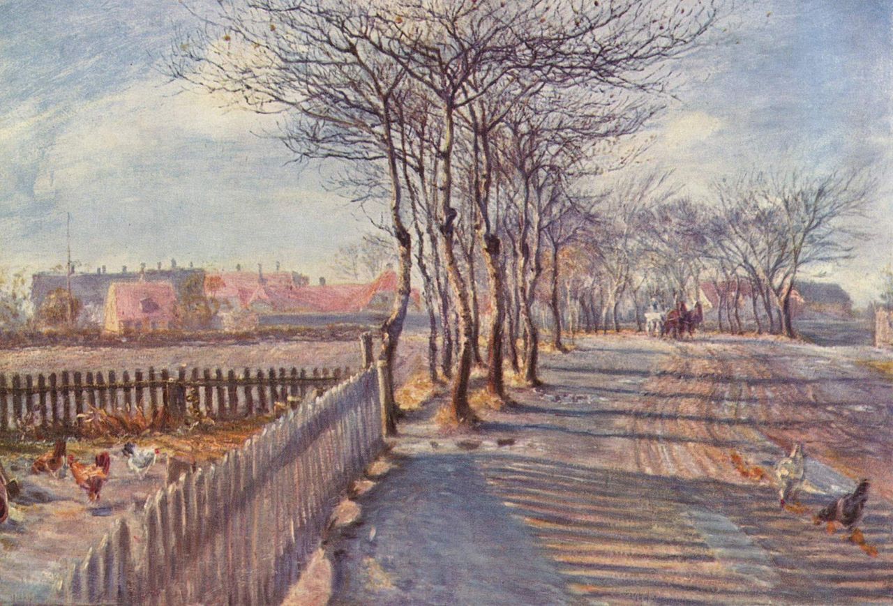 An Avenue in Kastrup (1891) - Theodor Philipsen Tablo