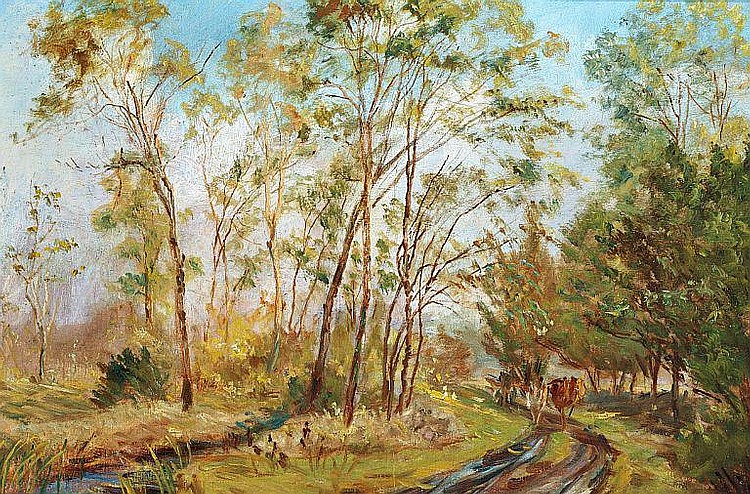 At the Black Stream, Mejlgaard. Study (1894) - Theodor Philipsen Tablo