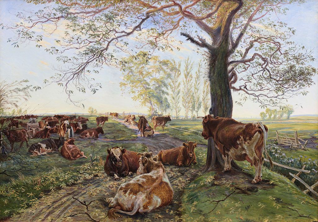 Malkeplads ved Dyrehavegård (1901) - Theodor Philipsen Tablo