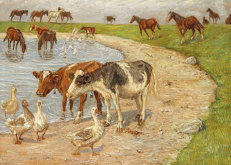 The large reservoir, Saltholm (1911) – Theodor Philipsen Tablo