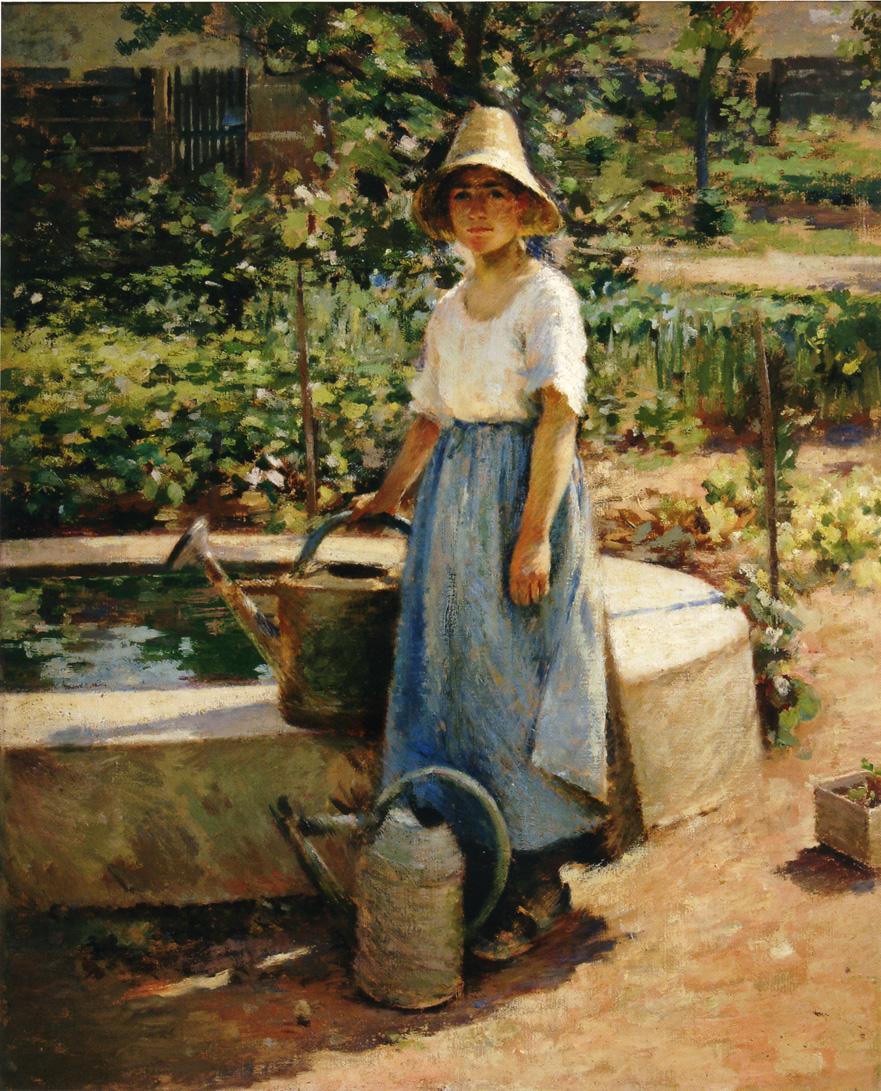 At the Fountain (1890) - Theodore Robinson Tablo