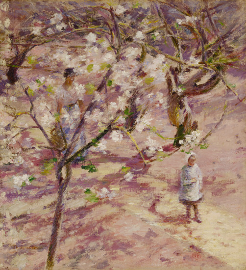 Blossoms at Giverny (1891) - Theodore Robinson Tablo