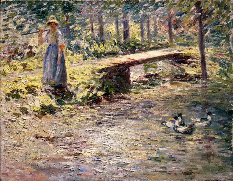By the Brook (1891) - Theodore Robinson Tablo