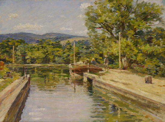 Canal Scene (1893) - Theodore Robinson Tablo