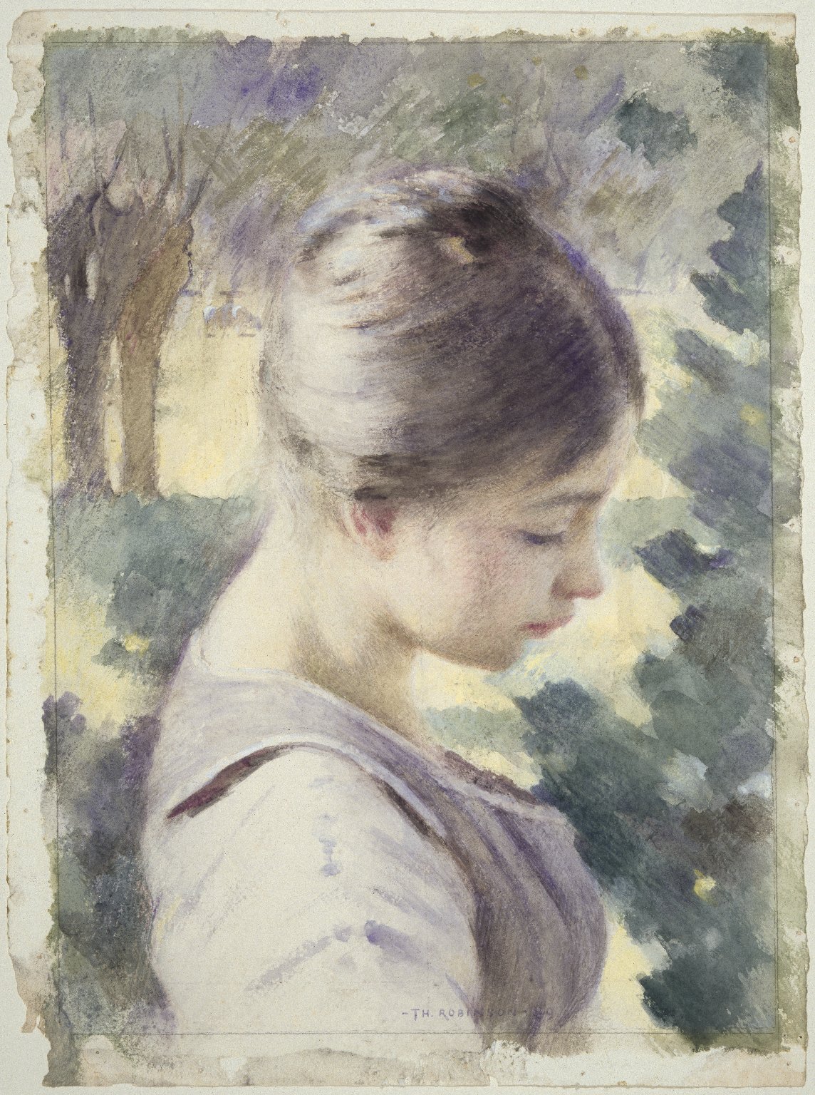 Decorative Head (1889) - Theodore Robinson Tablo