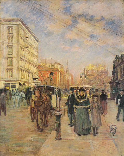 Fifth Avenue at Madison Square (1894) - Theodore Robinson Tablo