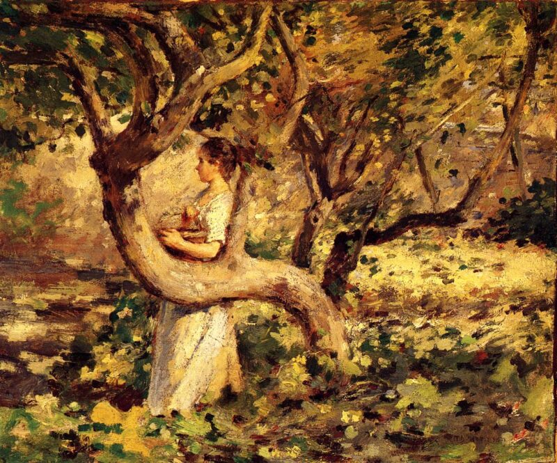 In the Garden (1891) - Theodore Robinson Tablo