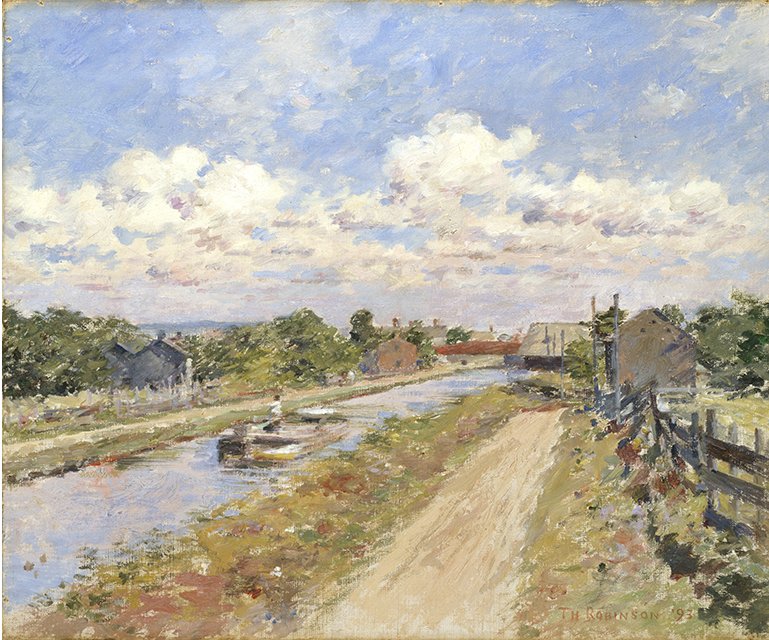 On the Canal (1893) - Theodore Robinson Tablo