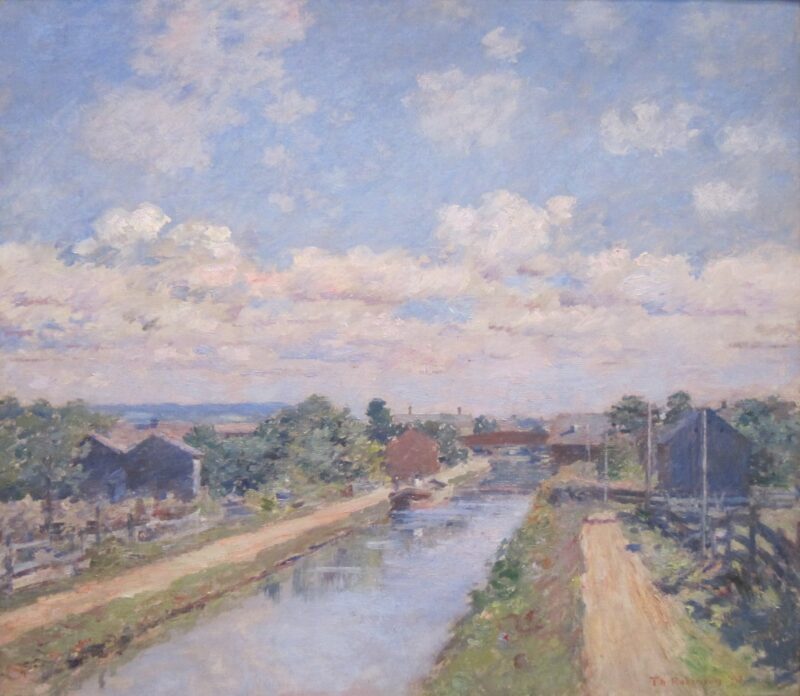 Port Ben, Delaware and Hudson Canal (1893) - Theodore Robinson Tablo