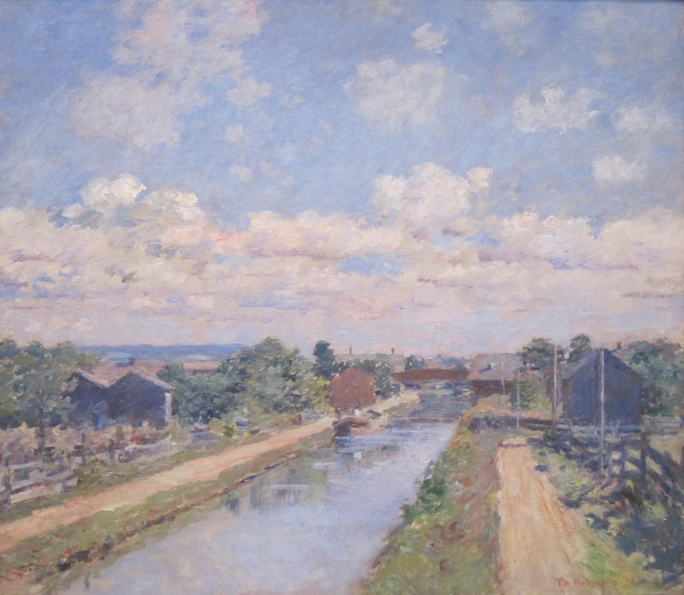 Port Ben, Delaware and Hudson Canal (1893) - Theodore Robinson Tablo