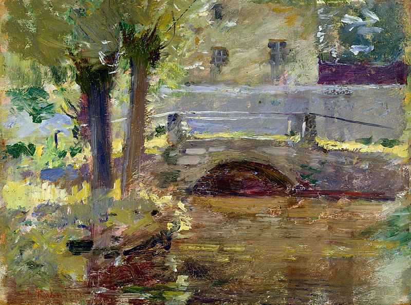 The Bridge at Giverny (1891) - Theodore Robinson Tablo
