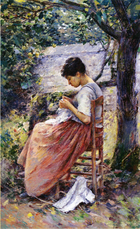 The Layette (1882) - Theodore Robinson Tablo