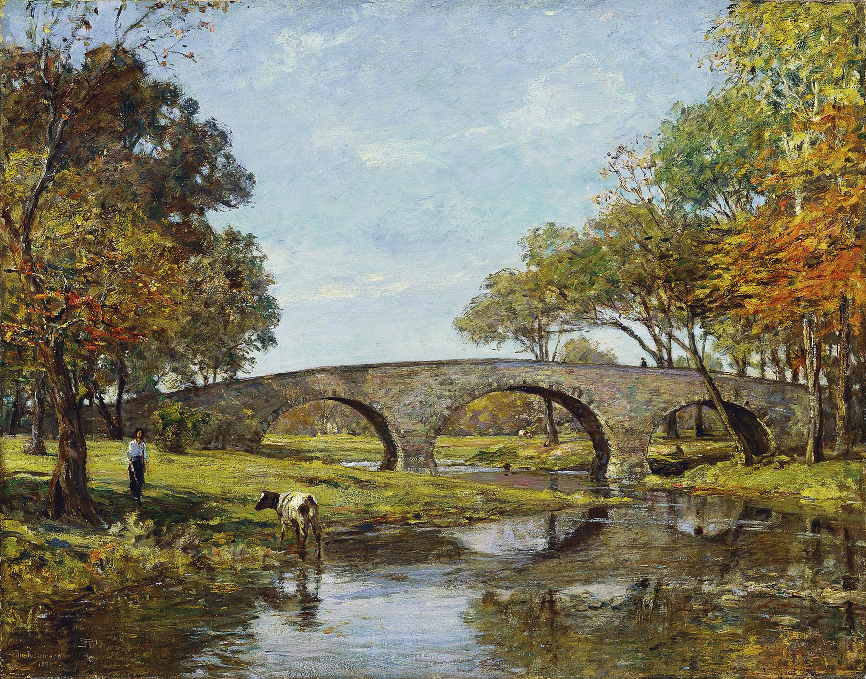 The Old Bridge (1890) - Theodore Robinson Tablo