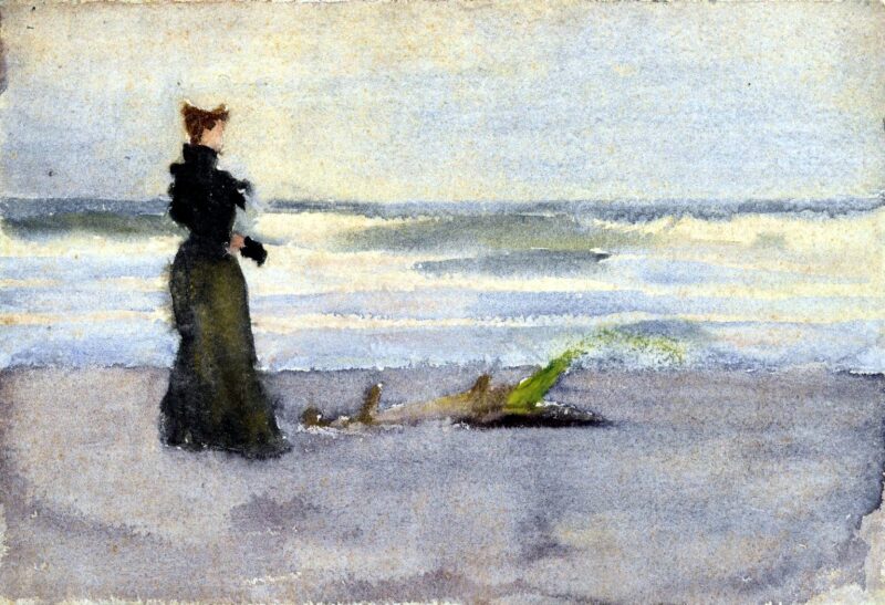 Edwardian woman on the Beach (1900) - Thomas Pollock Anshutz Tablo