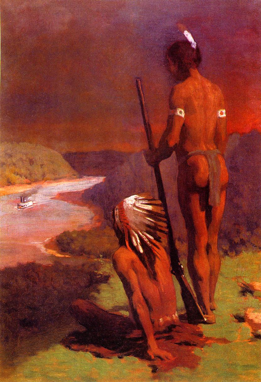 Indians on the Ohio (1907) - Thomas Pollock Anshutz Tablo