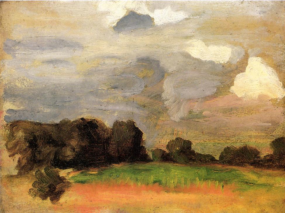 Landscape with grey sky (1900) - Thomas Pollock Anshutz Tablo