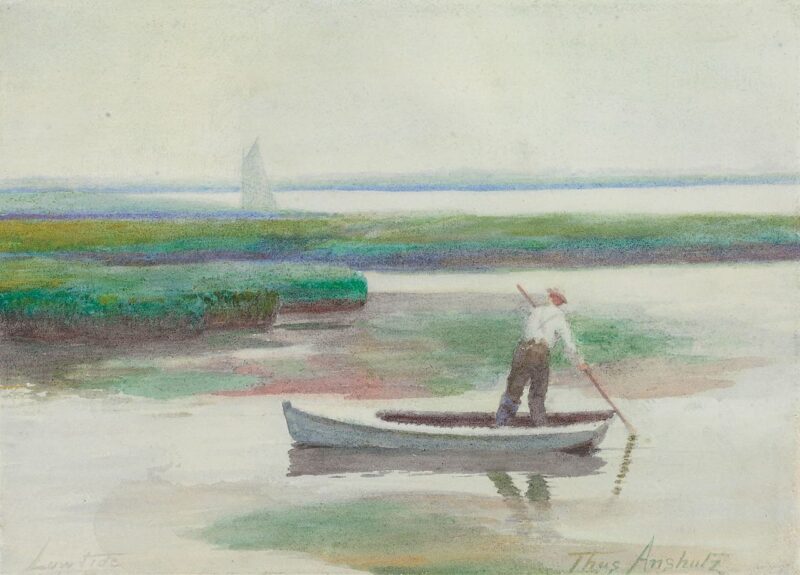 Low Tide (1897) - Thomas Pollock Anshutz Tablo