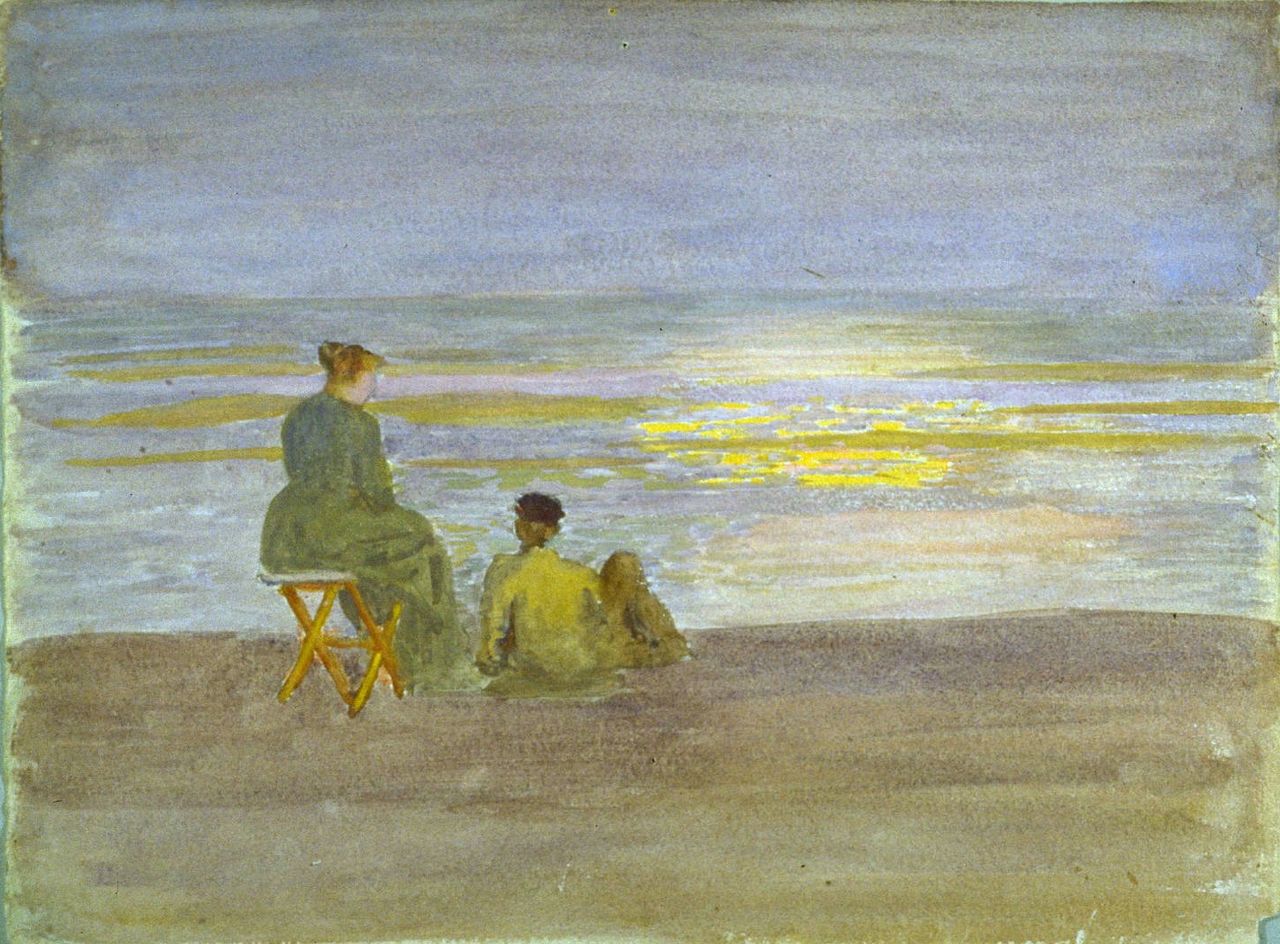 Man and Woman on the Beach (1893) - Thomas Pollock Anshutz Tablo