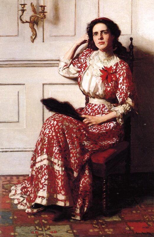 Portrait of Rebecca H. Whelan (1910) - Thomas Pollock Anshutz Tablo