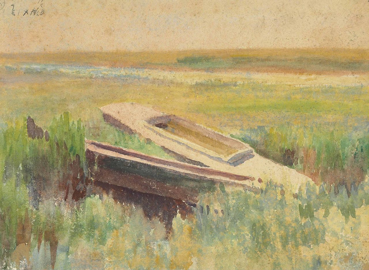 Sunset Glow (verso) (1897) - Thomas Pollock Anshutz Tablo
