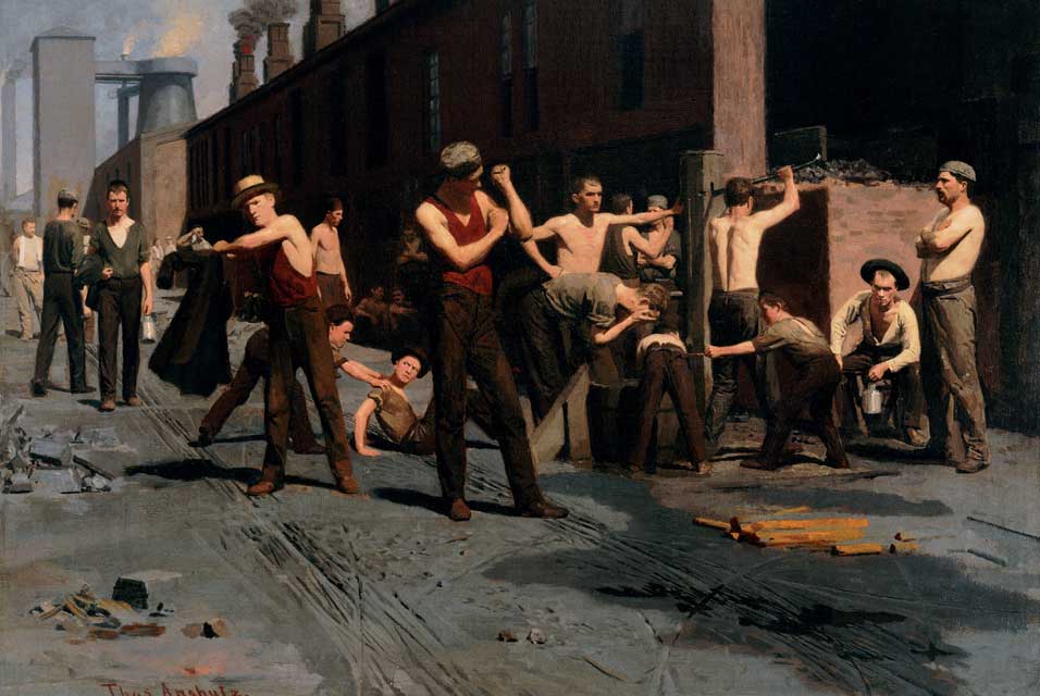 The Ironworkers' Noontime (1880) - Thomas Pollock Anshutz Tablo