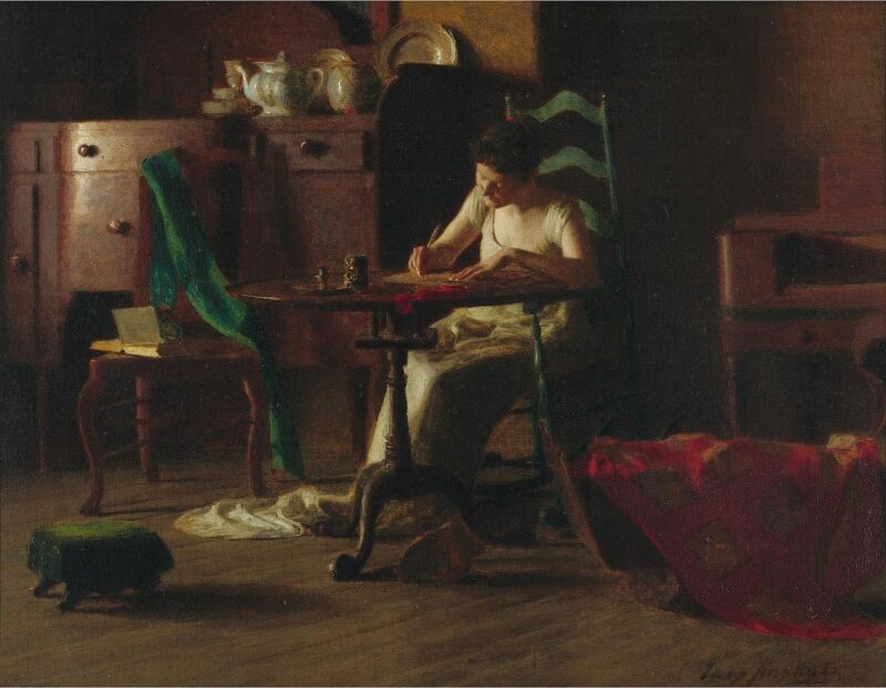 Woman Writing on a Table (1905) - Thomas Pollock Anshutz Tablo