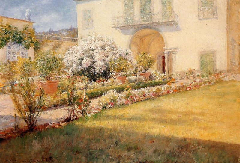 A Florentine Villa (1905) - William Merritt Chase Tablo