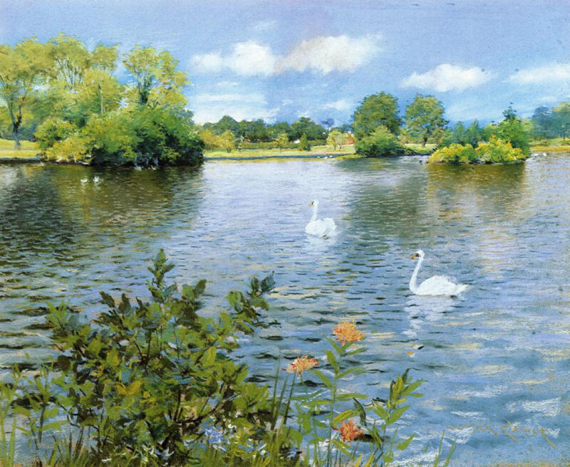 A Long Island Lake (1890) – William Merritt Chase Tablo