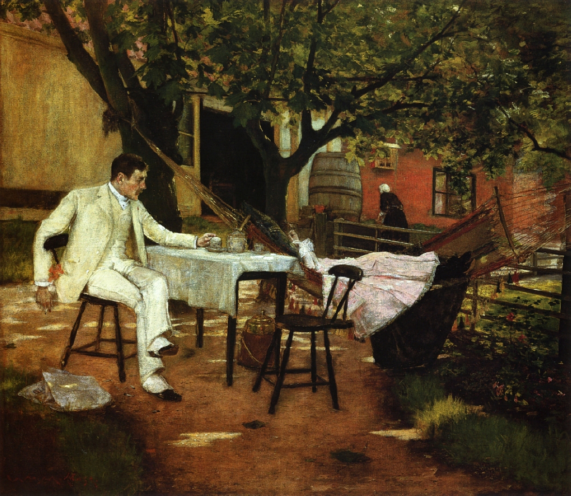 A Summer Afternon in Holland (Sunlight and Shadow) (1884) - William Merritt Chase Tablo