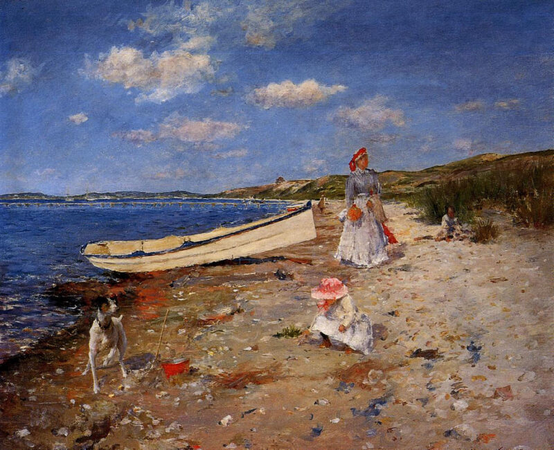 A Sunny Day at Shinnecock Bay (1892) - William Merritt Chase Tablo