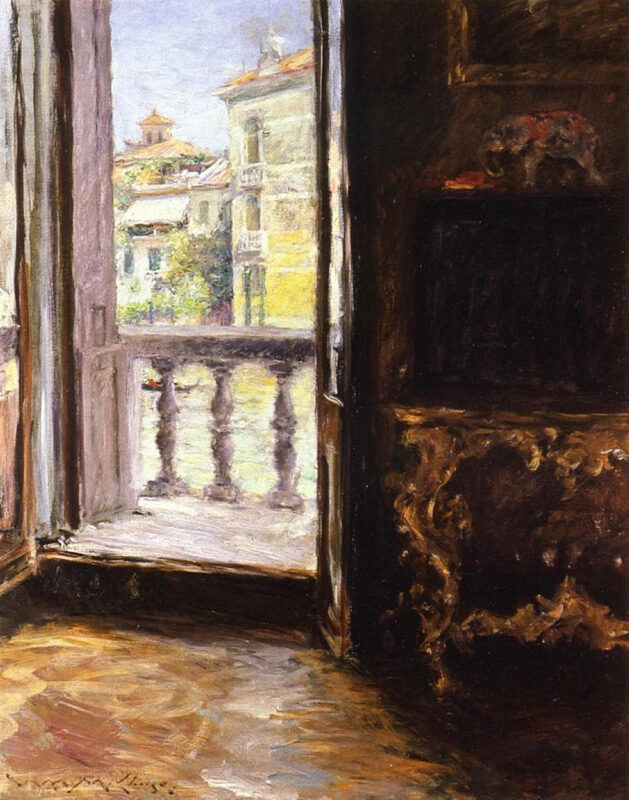 A Venetian Balcony (1913) – William Merritt Chase Tablo