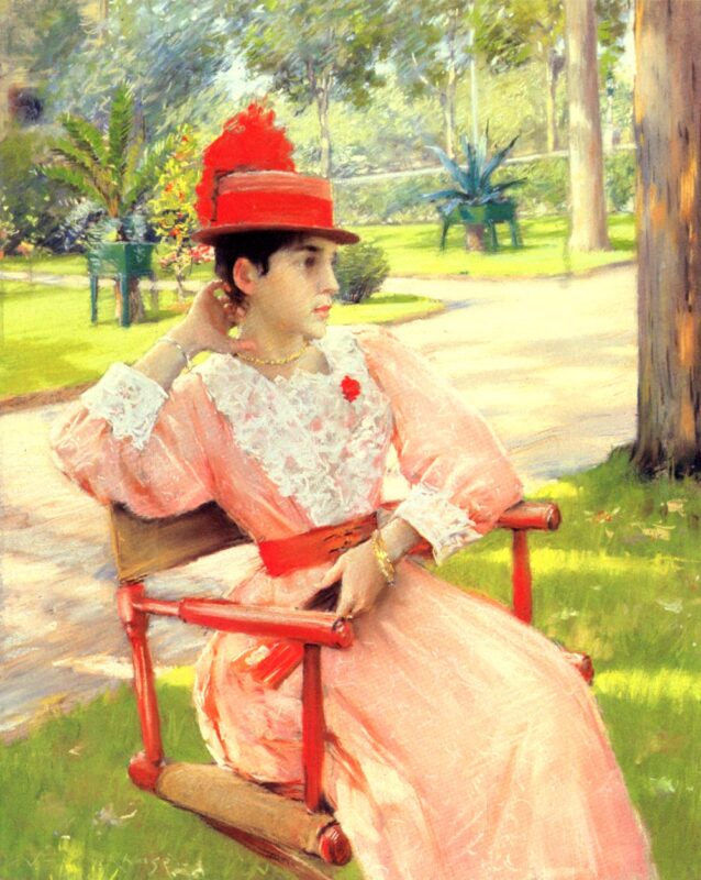 Afternoon In The Park (1890) - William Merritt Chase Tablo