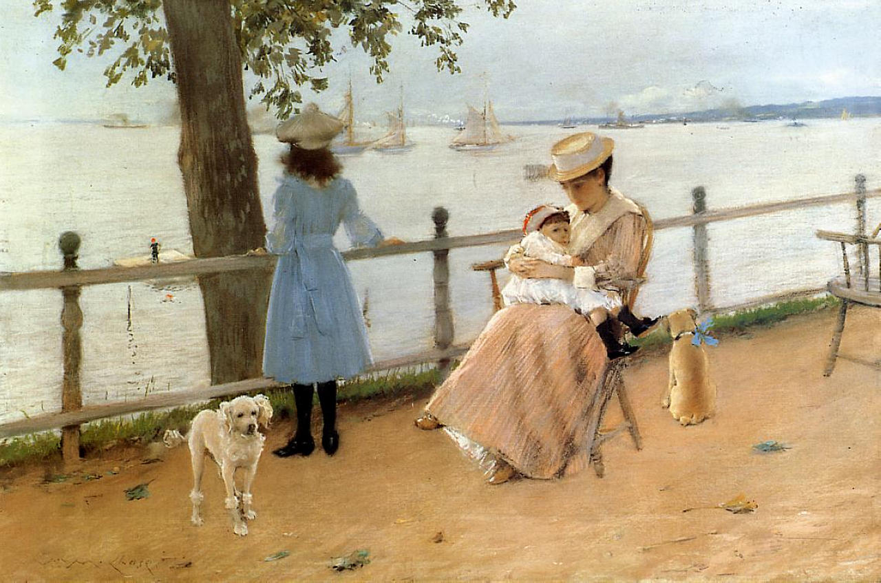 Afternoon by the Sea (aka Gravesend Bay) (1888) - William Merritt Chase Tablo