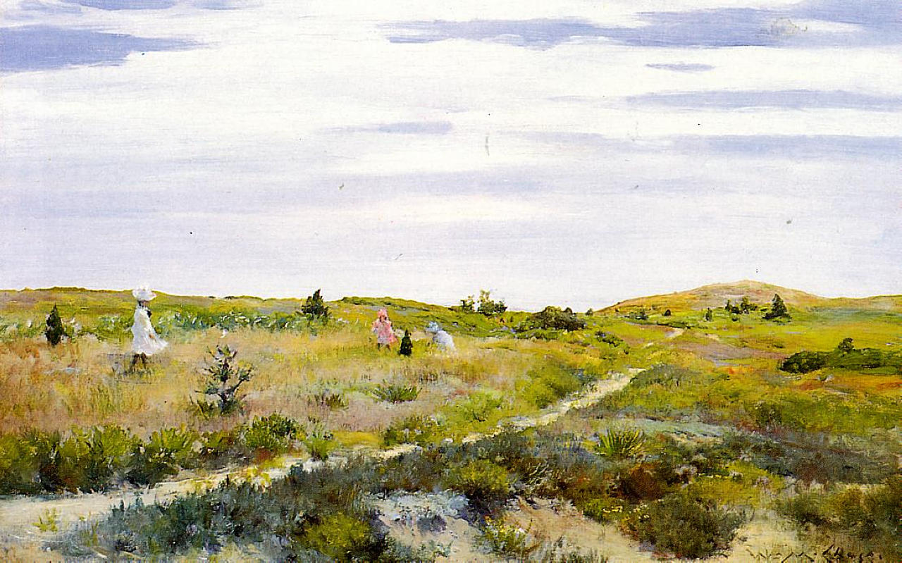Along the Path at Shinnecock (1896) - William Merritt Chase Tablo