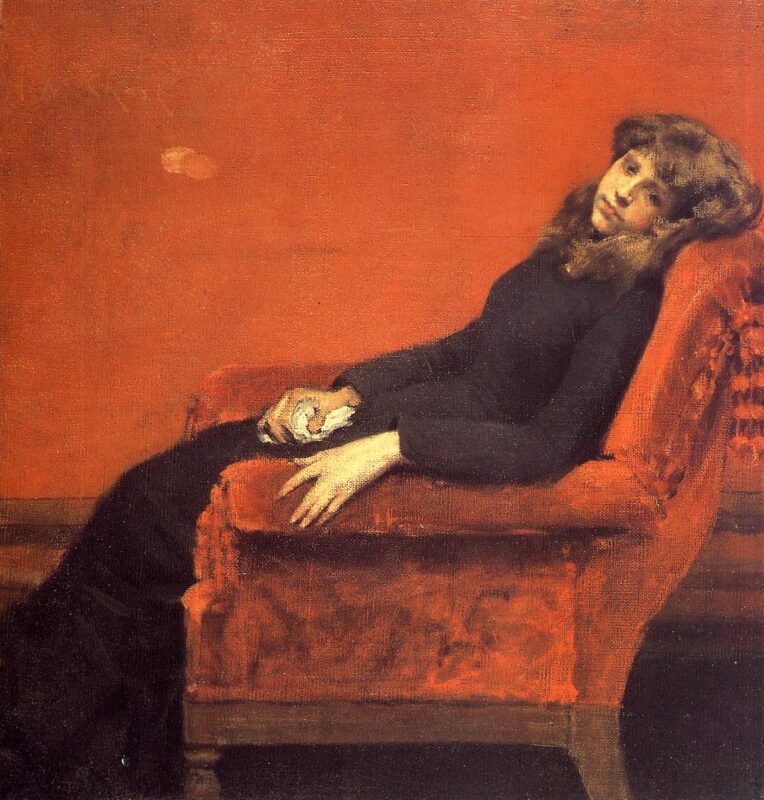 At her ease (1884) - William Merritt Chase Tablo
