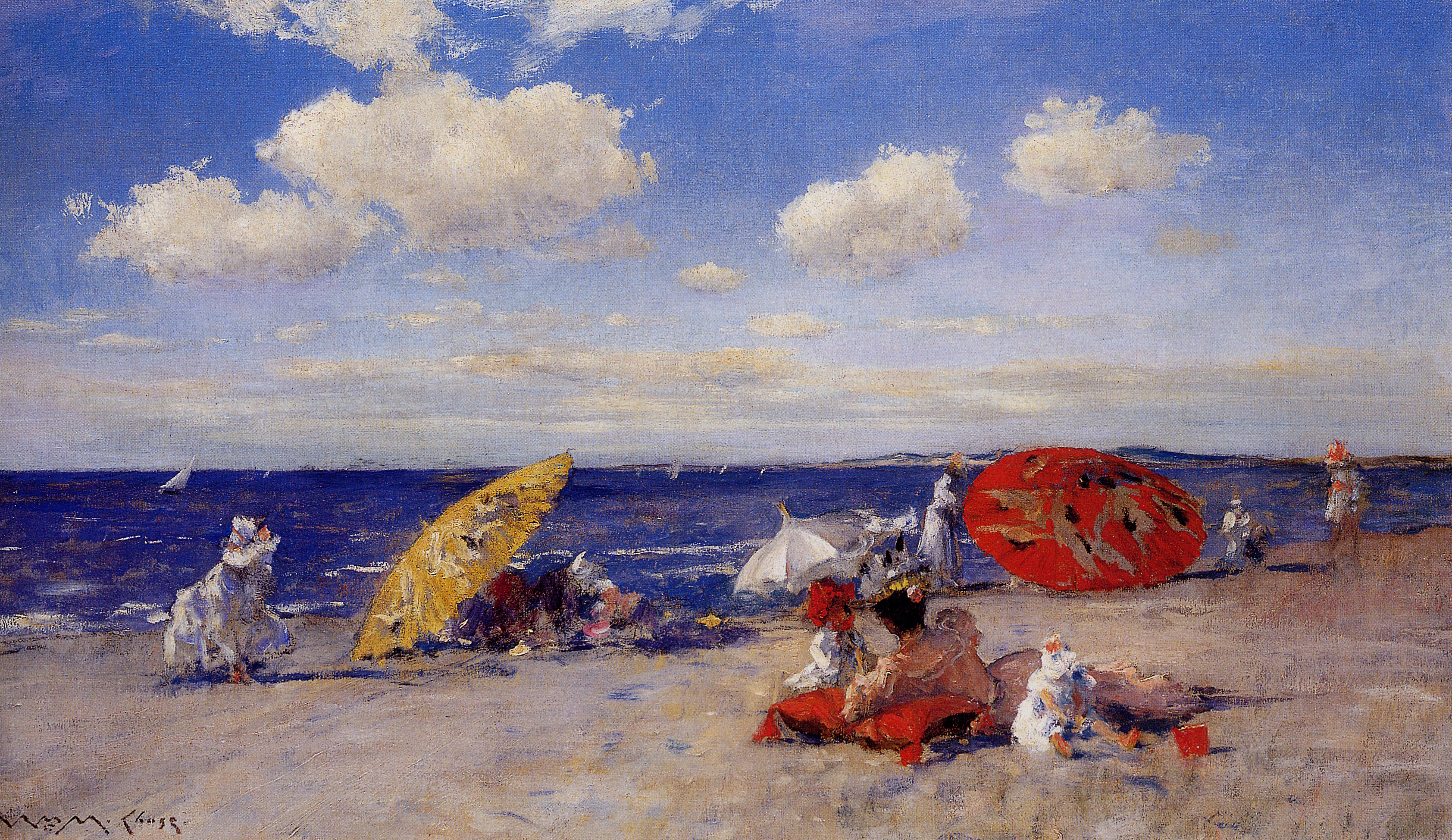 At the seaside (1892) - William Merritt Chase Tablo