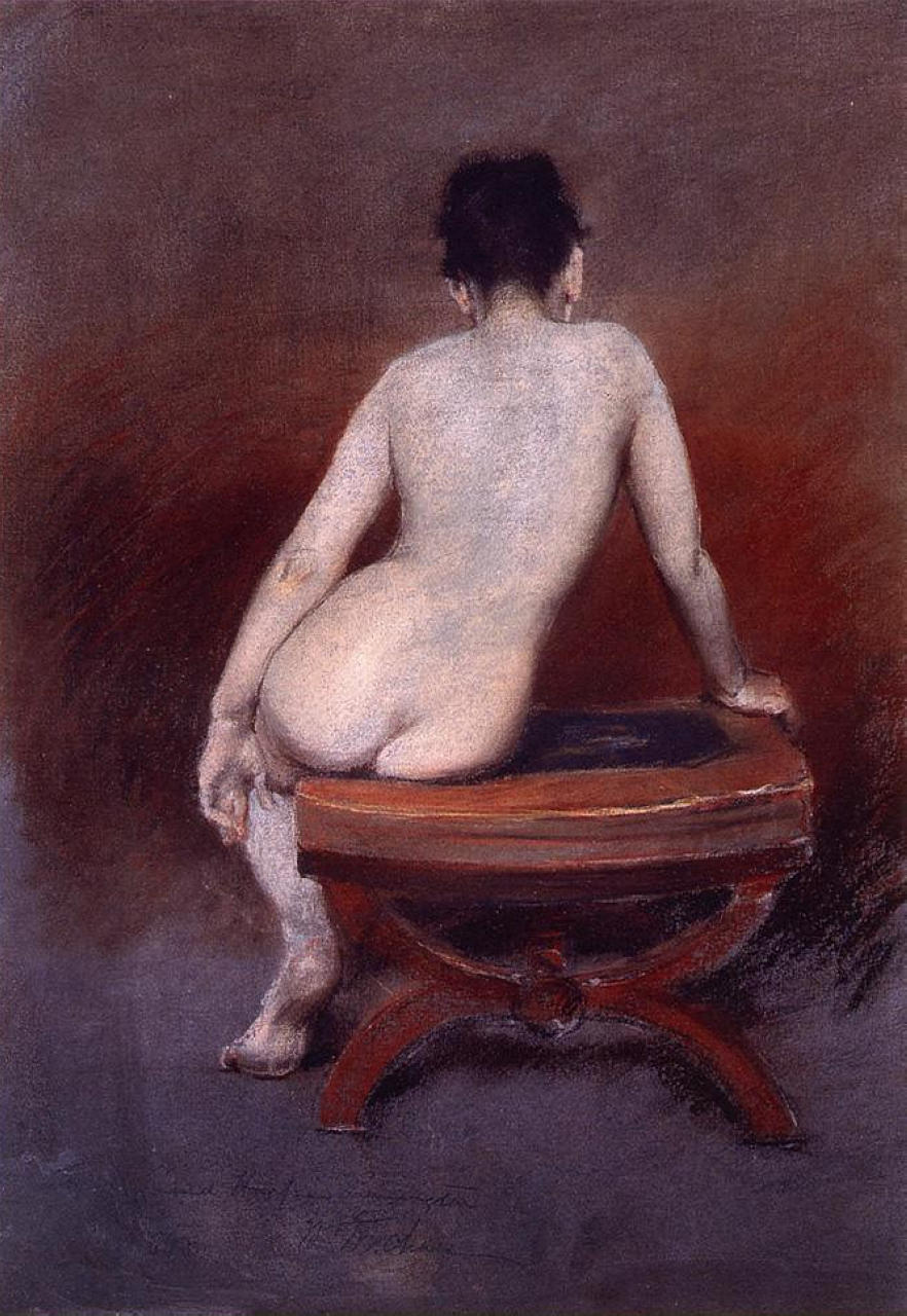 Back of a Nude (1888) - William Merritt Chase Tablo