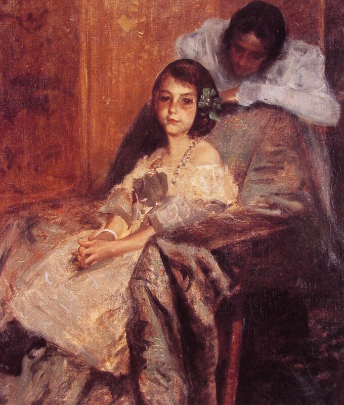 Dorothy and Her Sister (1901) – William Merritt Chase Tablo