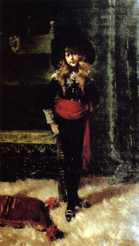 Elsie Leslie Lyde as Little Lord Fauntleroy (1889) - William Merritt Chase Tablo
