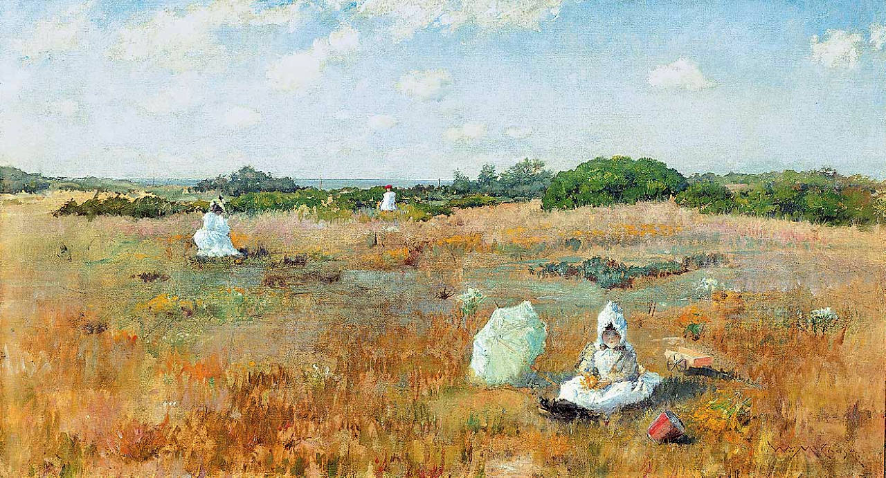 Gathering Autumn Flowers (1894) - William Merritt Chase Tablo