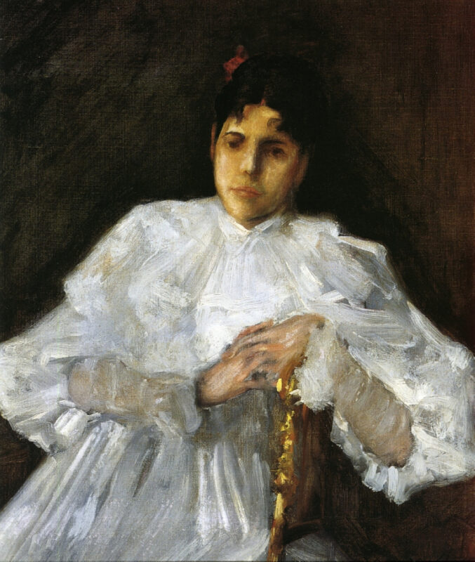 Girl in White (1890) – William Merritt Chase Tablo