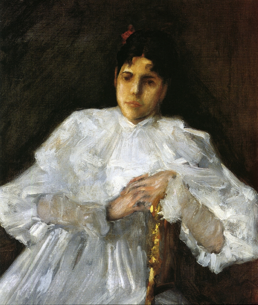 Girl in White (1890) - William Merritt Chase Tablo