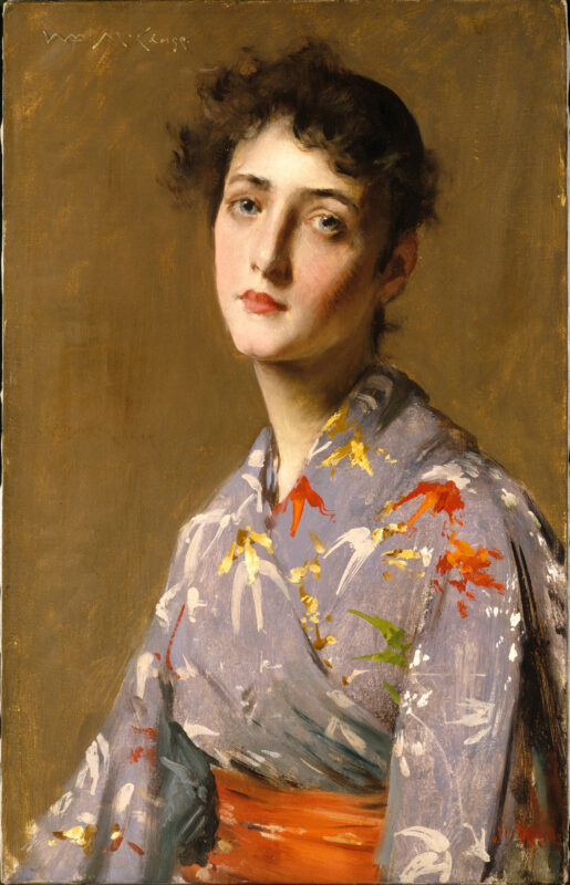Girl in a Japanese Costume (1890) - William Merritt Chase Tablo