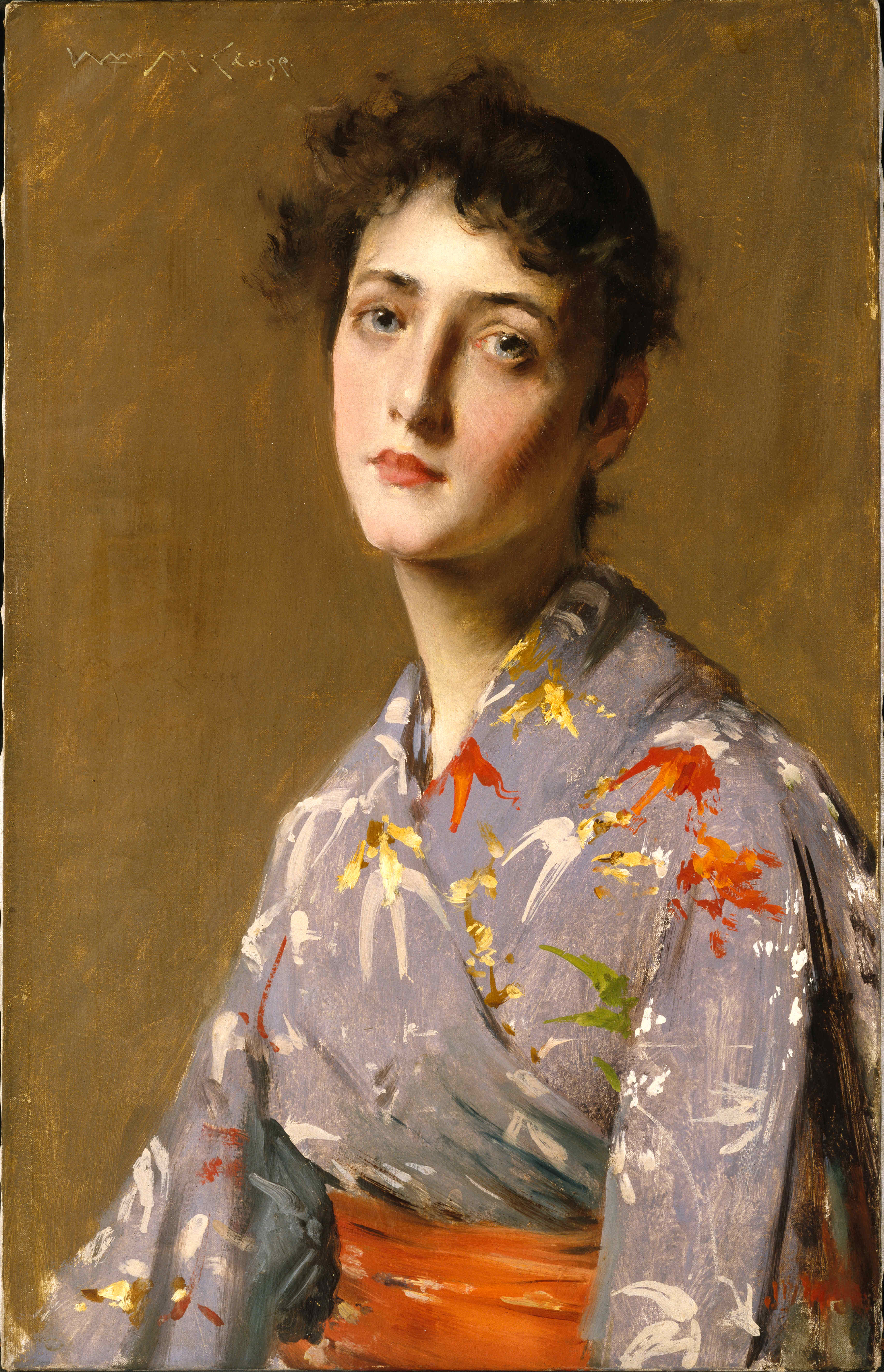 Girl in a Japanese Costume (1890) – William Merritt Chase Tablo