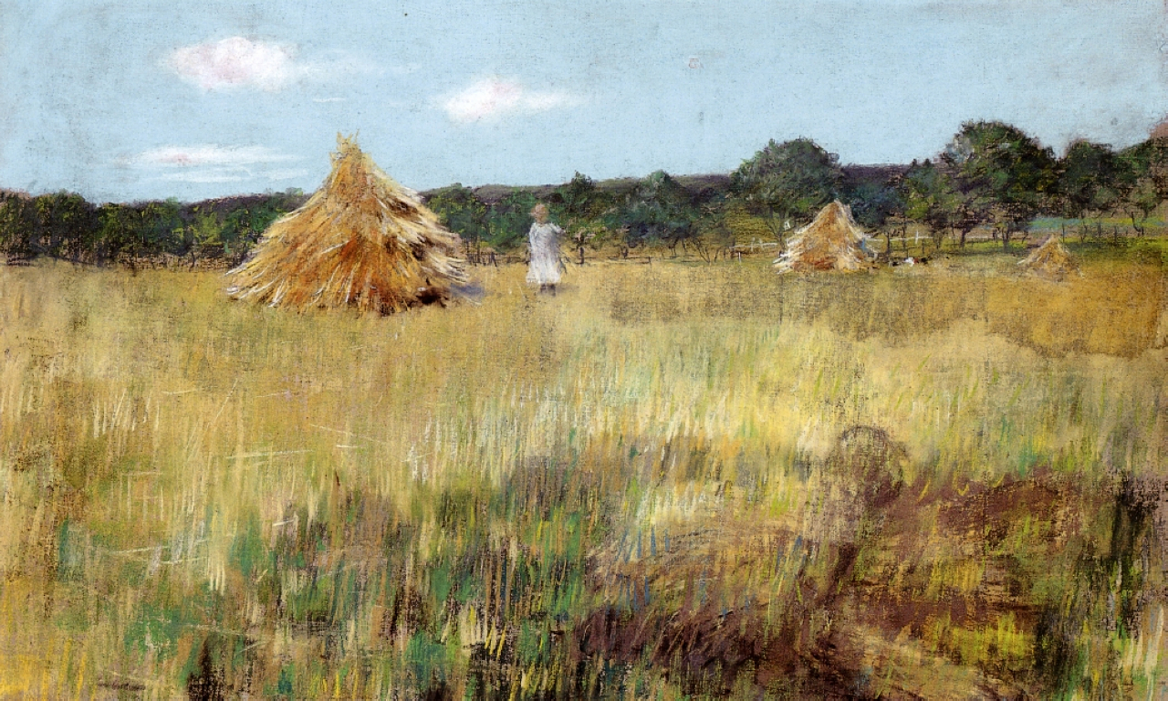 Grain Field, Shinnecock Hills (1891) - William Merritt Chase Tablo