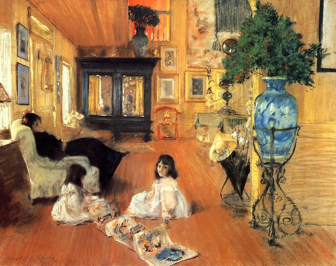 Hall at Shinnecock (1892) - William Merritt Chase Tablo