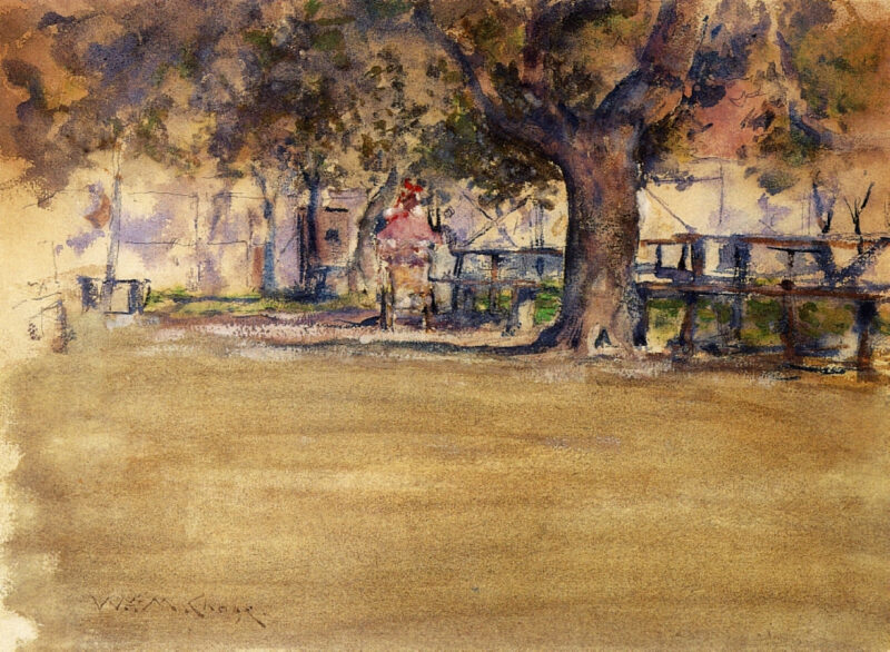 In Washington Park, Brooklyn, N.Y. (1888) - William Merritt Chase Tablo