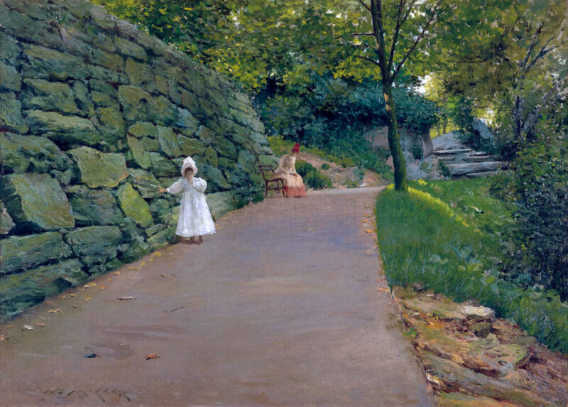 In the Park a By Path (1890) – William Merritt Chase Tablo